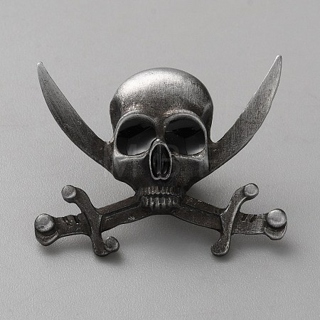 Skull Alloy Brooches LS-AJEW-WH0270-462C-1