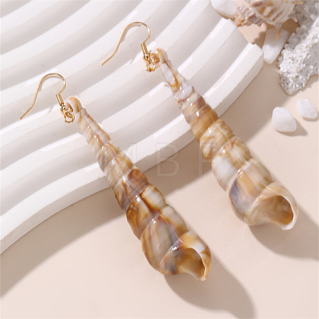 Natural Shell Dangle Earrings FS-WG91FAC-03-1