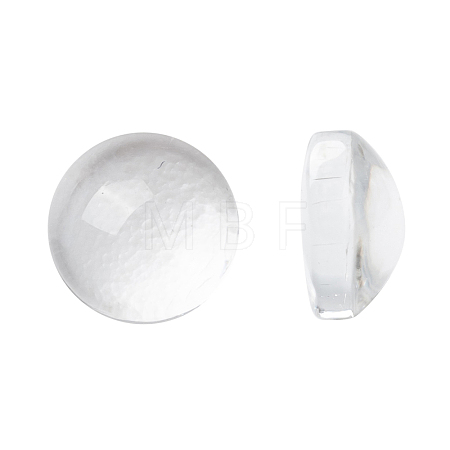 Transparent Glass Cabochons GGLA-R026-6mm-1