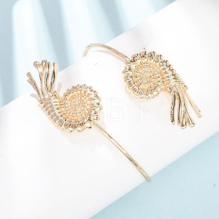 Alloy Cuff Bangles BJEW-Z168-01G-04-1