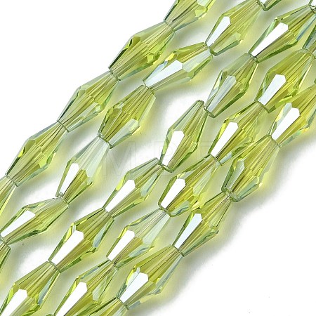Transparent Electroplate Glass Beads Strands GLAA-K064-05A-PL04-1