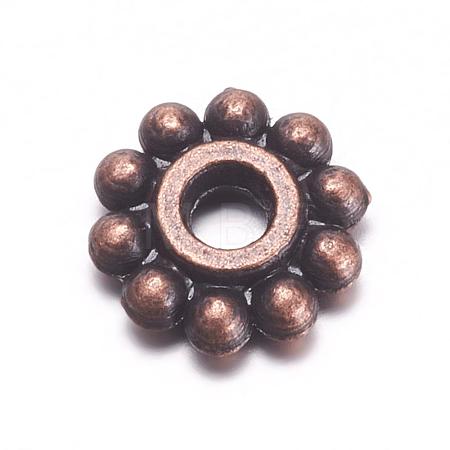 Gear Tibetan Style Alloy Spacer Beads RAB145-NF-1