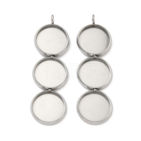 304 Stainless Steel Pendant Cabochon Settings STAS-K320-03A-P-1