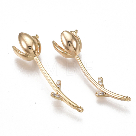 Brass Links Peg Bails KK-T038-417G-1