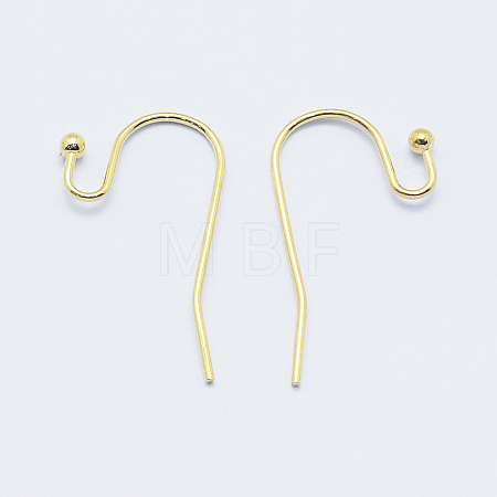 Long-Lasting Plated Brass Earring Hooks X-KK-K204-136G-NF-1