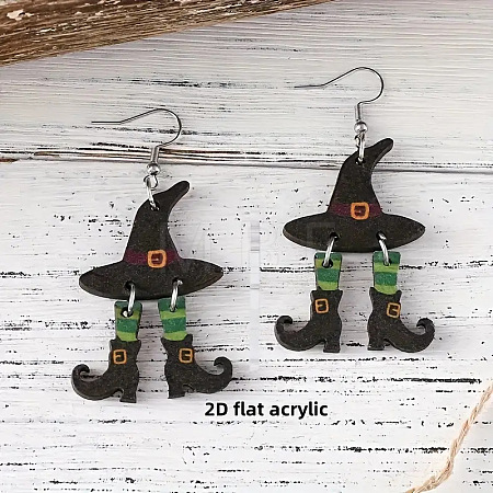 Acrylic Hat Dangle Earrings FS-WG6F960-01-1