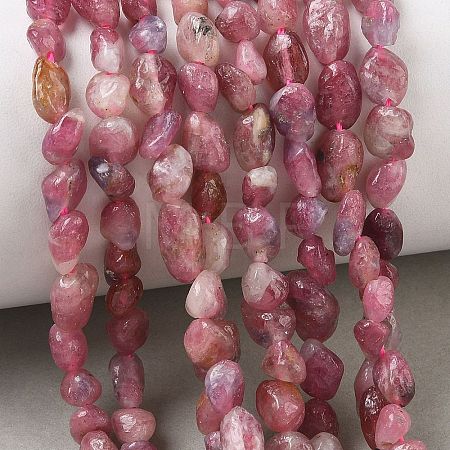 Natural Pink Tourmaline Beads Strands GG-CBAAEDE-B06-1