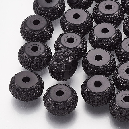 Resin Rhinestone Beads X-RESI-T020-01B-01-1
