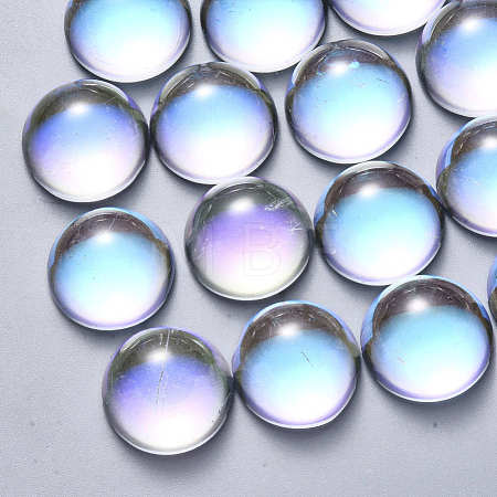 Transparent Glass Cabochons GLAA-S190-013A-D01-1