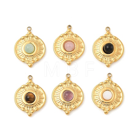 Natural Mixed Gemstone Pendants STAS-F312-15G-1