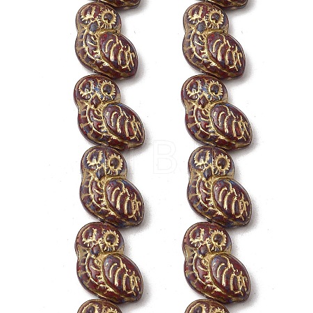 Painted Glass Beads Strands GLAA-Z021-08E-1