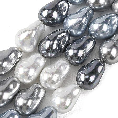 Electroplated Glass Beads Strands GL-CBA89C7-01D-1