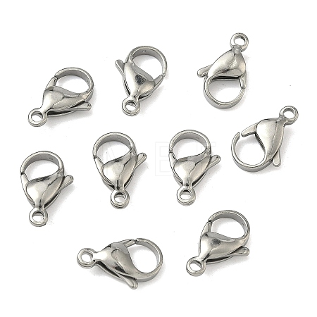 Tarnish Resistant 304 Stainless Steel Lobster Claw Clasps X-STAS-G035-G-1