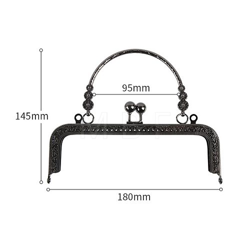 Alloy Kiss Lock Purse Frame Handle PW-WG82AEE-02-1