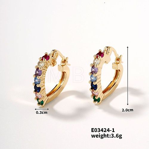 Heart-shaped Diamond Inlaid Hoop Earrings XW0736-3-1