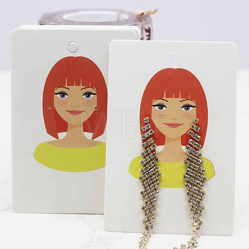 Paper Earring Display Cards DIY-B061-05G-1