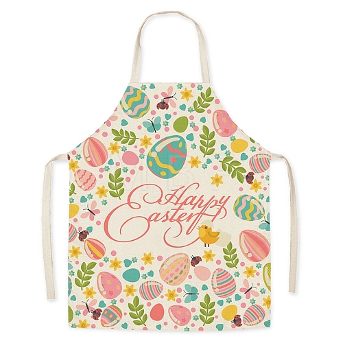 Easter Theme Flax Sleeveless Apron PW-WG92721-10-1