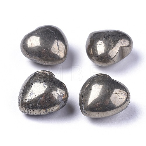Natural Pyrite Heart Love Stone G-F659-B28-1