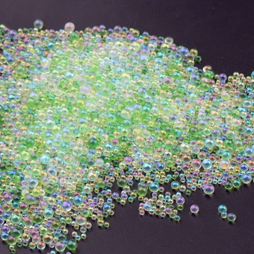 AB Color Plated 3D Nail Art Glass Mini Ball Beads MRMJ-WH0064-40H-1