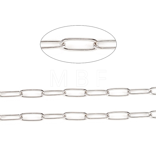 304 Stainless Steel Paperclip Chains CHS-F010-01E-P-1