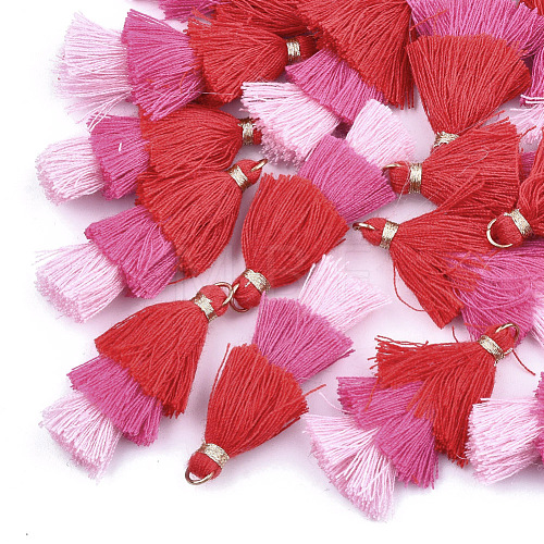 Polycotton(Polyester Cotton) Tassel Pendant Decorations FIND-T018-12-1