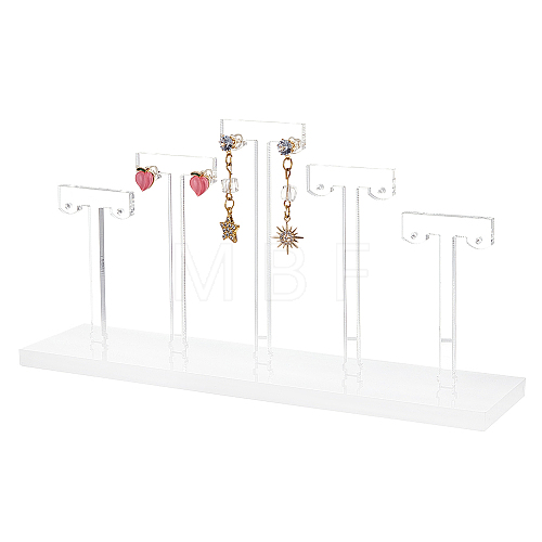 Acrylic T-Bar Earring Display Stands AJEW-WH0304-95B-1