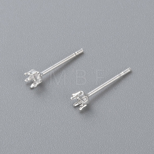 304 Stainless Steel Stud Earring Findings STAS-D448-087S-3mm-1