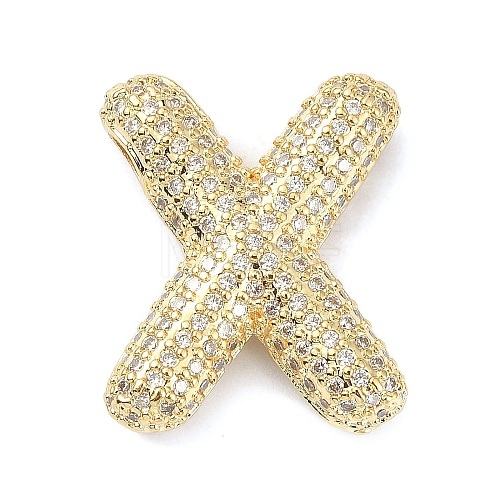 Rack Plating Brass Micro Pave Cubic Zirconia Pendants KK-Q790-01X-G-1