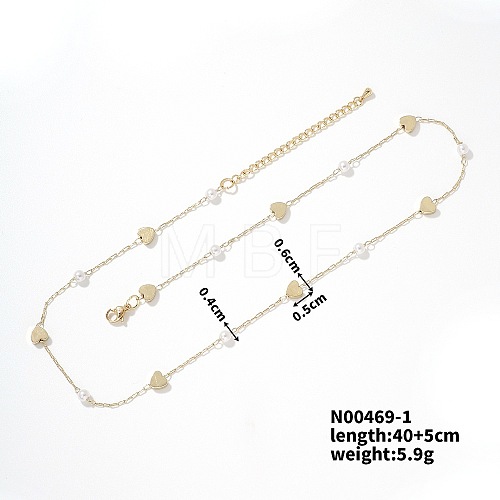 Fashion Elegant Plastic Imitation Pearl Chain Necklaces TS5370-1-1