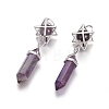 Natural Amethyst Pendants G-L512-M01-2