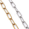 304 Stainless Steel Paperclip Chain Bracelets BJEW-TA0003-04-12