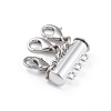 Alloy Magnetic Slide Lock Clasps X-PALLOY-YW0001-17P-1