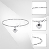 2Pcs Heart Non-Tarnish Stainless Steel Charm Bracelets BJEW-CN0001-23P-7