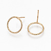 Brass Stud Earrings X-EJEW-N018-006-NF-2