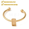 Ion Plating(IP) 304 Stainless Steel Open Cuff Ring Components STAS-I306-02G-2