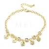 Brass Charm Bracelets for Women BJEW-C083-08G-4