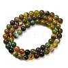 Natural Striped Agate/Banded Agate Bead Strands G-K155-A-6mm-08-7