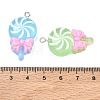 Frosted Resin with Alloy Pendants RE-CBA14F0-05-3