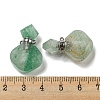 Rhombus Natural Strawberry Quartz Perfume Bottle Pendants G-H241-01F-P-3