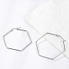 Tarnish Resistant 201 Stainless Steel Hoop Earrings EJEW-A052-25A-1