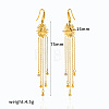 304 Stainless Steel Rhinestone Dangle Earrings WG3BE84-01-1