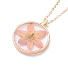 Dry Pressed Real Flower Resin Pendant Necklace LS-NJEW-G088-01KCG-06-2