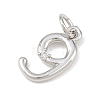 Brass Micro Pave Clear Cubic Zirconia Charms KK-P339-27P-09-2