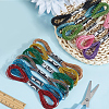 12 Skeins 12 Colors 12-Ply Metallic Polyester Embroidery Floss OCOR-CY0004-57-4
