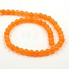 Dyed Natural White Jade Round Bead Strands X-G-J268-8mm-05-2