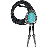 Natural Turquoise with PU Leather Lariat Necklace NJEW-WH20010-02A-7