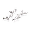 304 Stainless Steel Branch Pendants STAS-T067-49P-2