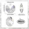 80Pcs Octagon Sew on Glass Rhinestone GLAA-SP0001-82B-02-2
