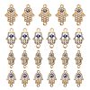 40Pcs 4 Style Alloy Rhinestone Links/Connectors ALRI-LS0001-01-2