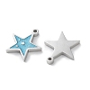 304 Stainless Steel Enamel Charms STAS-M102-20P-04-2